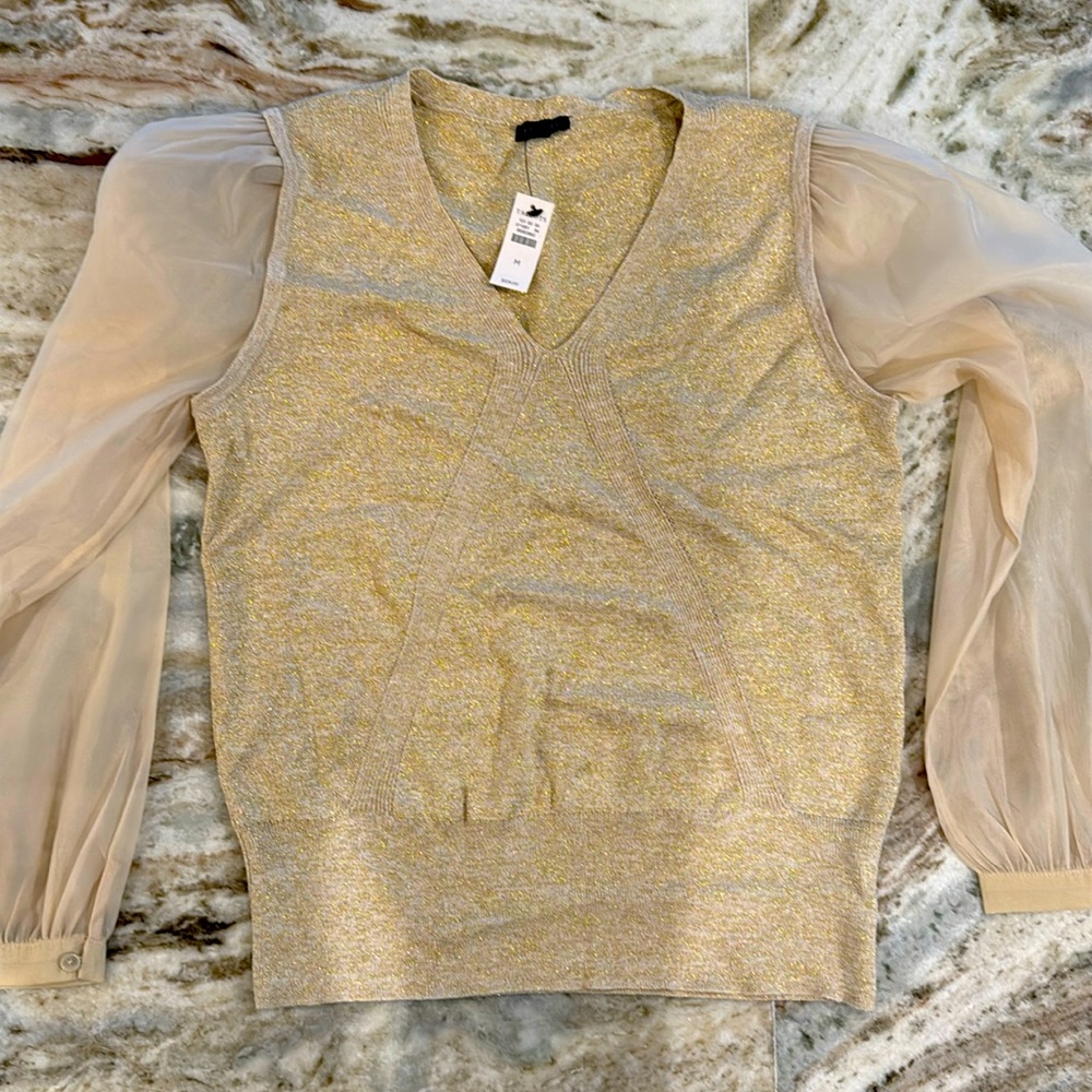 ***SOLD*** Talbots V neck gold sweater